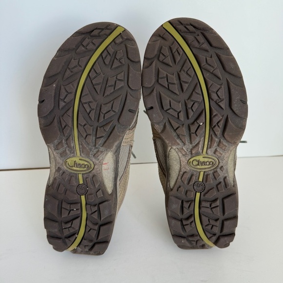 Chaco Womens Brown Leather Green Detail Azula Mesh Casual Hiking Shoe Size 7 - Picture 9 of 11